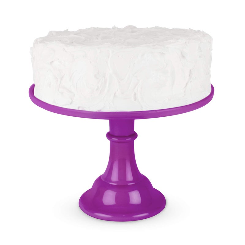 Twine Melamine Cake Stand, Cupcake Stand, Perfect for Birthdays, Weddings, Holidays Housewarming and Tea Parties, Durable and Stylish Dessert Accessory, Kitchen & Home DÃ©cor, Set of 1, Purple - Image 1